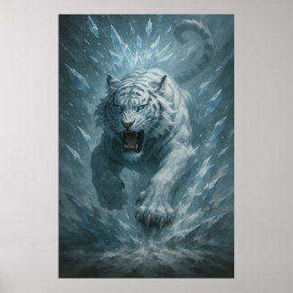 White Tiger – Frost King Ice Burst Descent – ManJi Poster