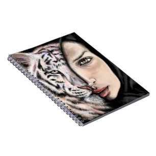 White Tiger Girl - Emotion Notebook - Painting
