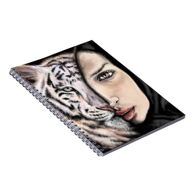 White Tiger Girl - Emotion Notebook - Painting (Right Side)
