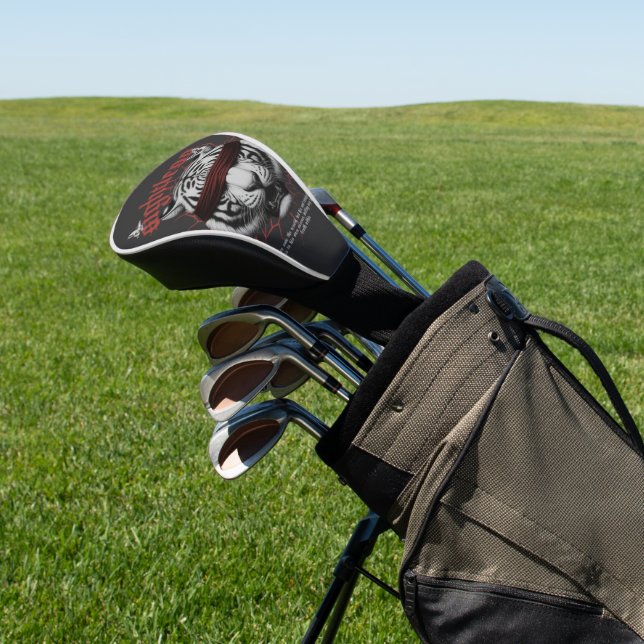 White Tiger Golf Head Cover: Fierce Custom Protect Cover (In Situ)