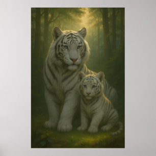 White Tiger – Guardian of Light – ManJiangHong Art Poster