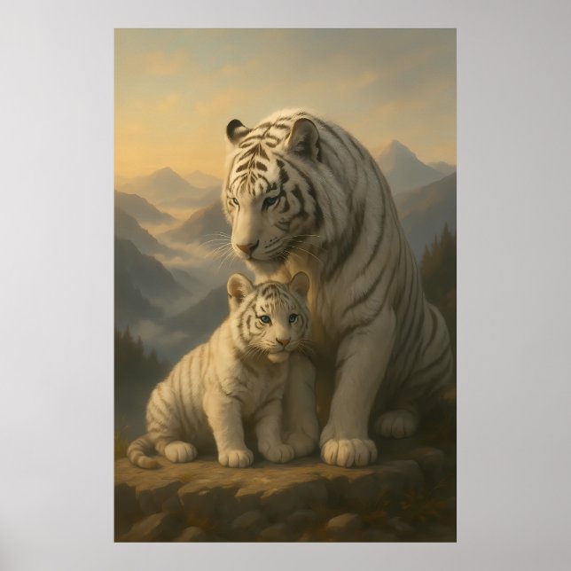 White Tiger – Guardian of Light – ManJiangHong Art Poster (Front)