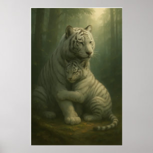 White Tiger – Guardian of Light – ManJiangHong Art Poster