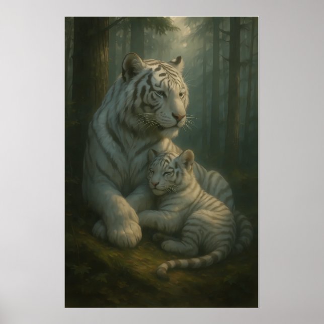 White Tiger – Guardian of Light – ManJiangHong Art Poster (Front)