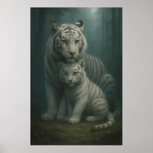 White Tiger – Guardian of Light – ManJiangHong Art Poster