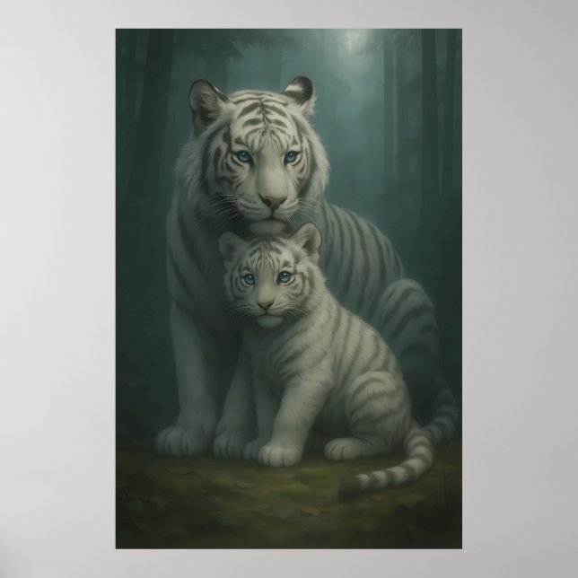 White Tiger – Guardian of Light – ManJiangHong Art Poster (Front)