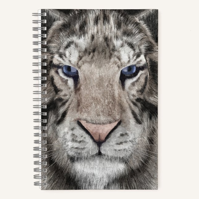 White Tiger Head  Notebook (Front)