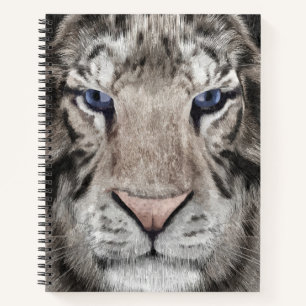 White Tiger Head  Notebook