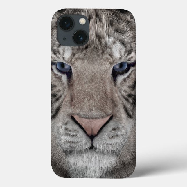 White Tiger Head Wildlife Aesthetic Case-Mate iPhone Case (Back)