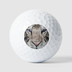 White Tiger Head Wildlife Aesthetic Golf Balls