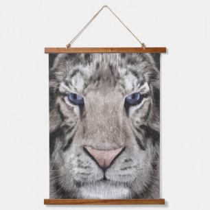 White Tiger Head Wildlife Aesthetic Hanging Tapestry