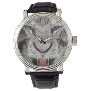 White Tiger Head Wildlife Aesthetic Watch