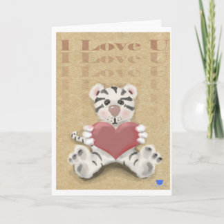 White Tiger Holiday Card