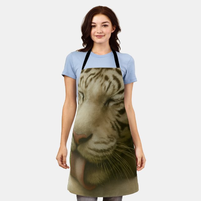 White Tiger in Private Grooming Ritual Apron (Worn)