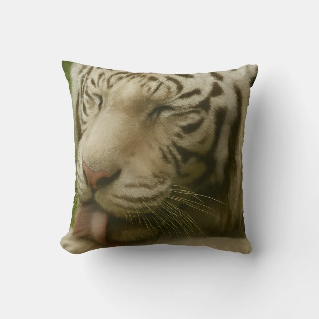 White Tiger in Private Grooming Ritual Cushion (Front)