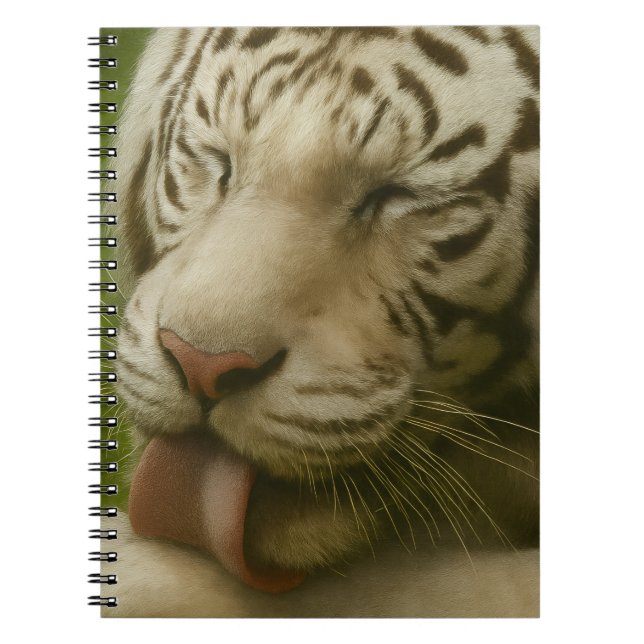 White Tiger in Private Grooming Ritual Notebook (Front)
