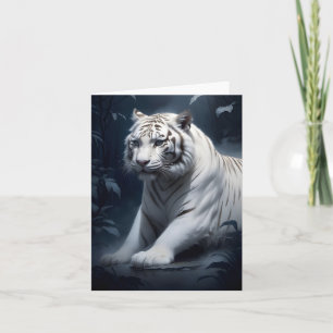white tiger in the night thank you card
