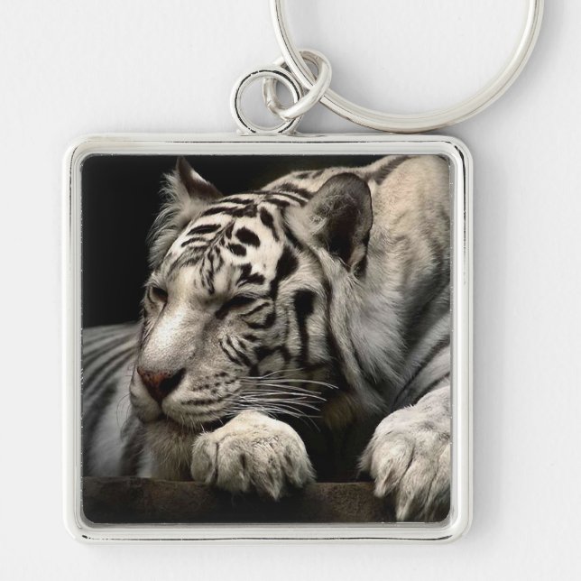 White Tiger Key Ring (Front)