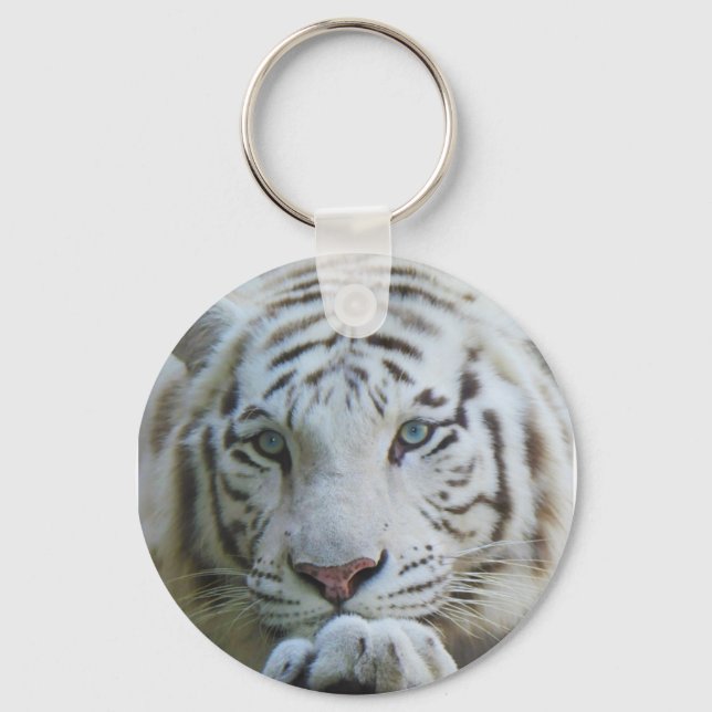 White Tiger Key Ring (Front)