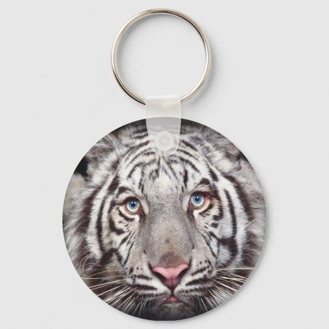 white_tiger_keychain key ring (Front)