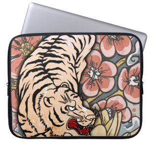 White Tiger Laptop Sleeve