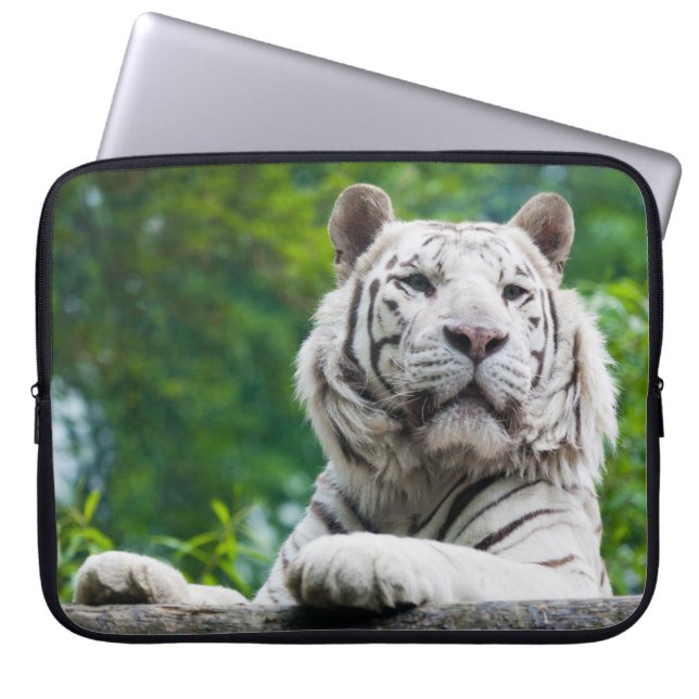White Tiger laptop sleeve (Front)