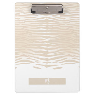 White Tiger Monogram Clipboard