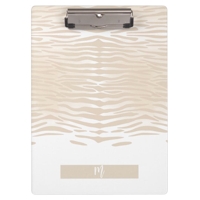 White Tiger Monogram Clipboard (Front)