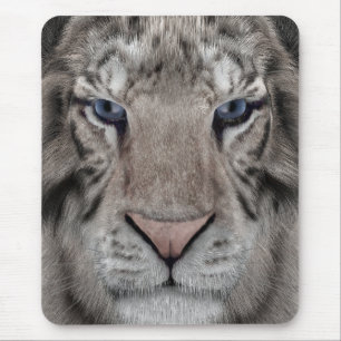 White Tiger Mouse Pad