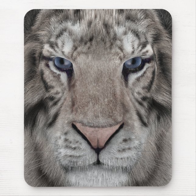 White Tiger Mouse Pad (Front)