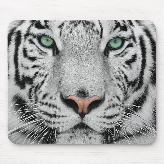 White Tiger Mouse Pad (Front)