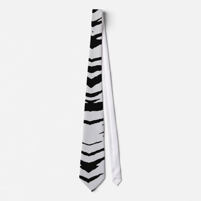 White Tiger or Zebra Striped Tie (Front)