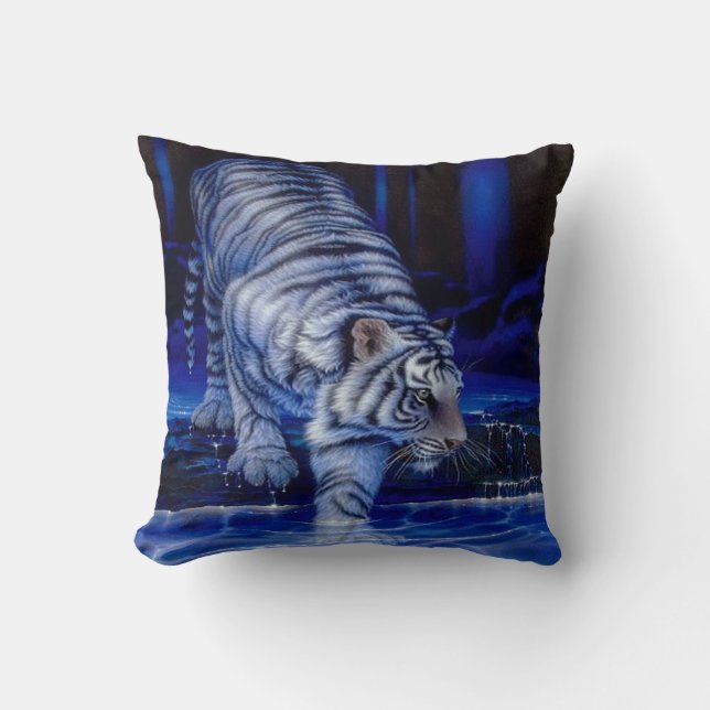 White Tiger Pillow (Front)