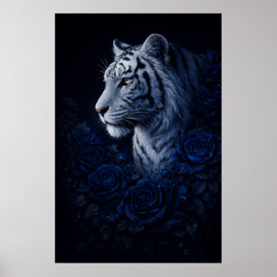 White Tiger Portrait – Calm Power and Silent Gaze Poster