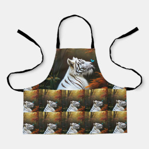 White Tiger Precious Moment, Kids Full Print Apron