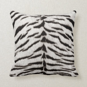White Tiger Skin Print pillow