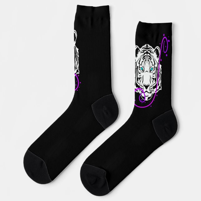 White Tiger Socks (Left)
