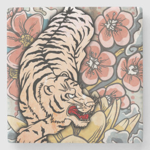 White Tiger Stone Coaster