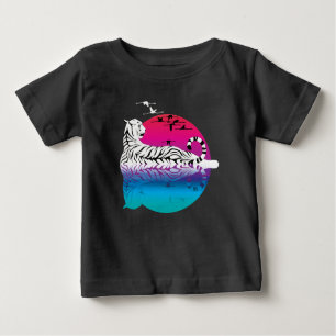 White Tiger Sunset Baby T-Shirt