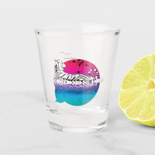 White Tiger Sunset Shot Glass