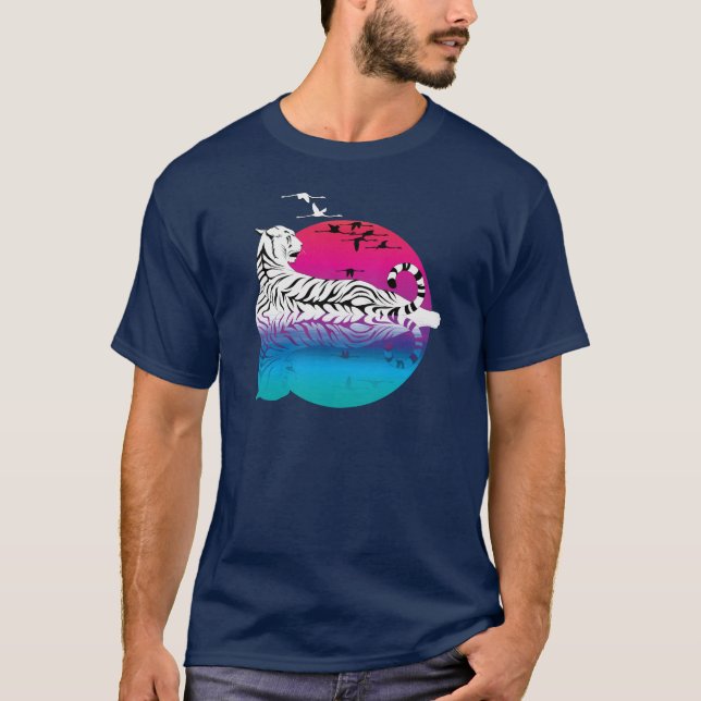 White Tiger Sunset T-Shirt (Front)
