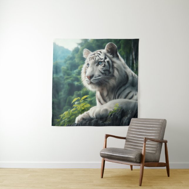 White Tiger  Tapestry (In Situ)