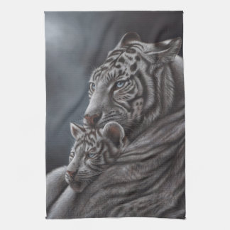 White Tiger Tea Towel