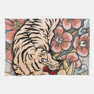 White Tiger Tea Towel