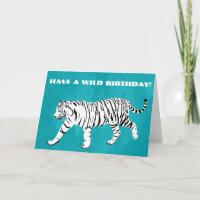 White Tiger Teal, Turquoise Blue Custom
