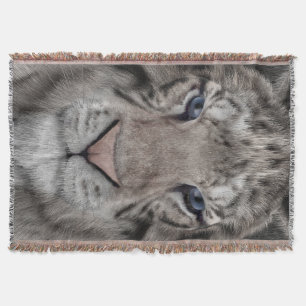 White Tiger Throw Blanket