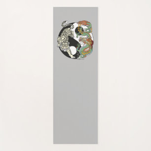 White tiger versus green dragon in the yin yang yo yoga mat