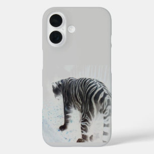 White Tiger wild animal photo iPhone 16 Case