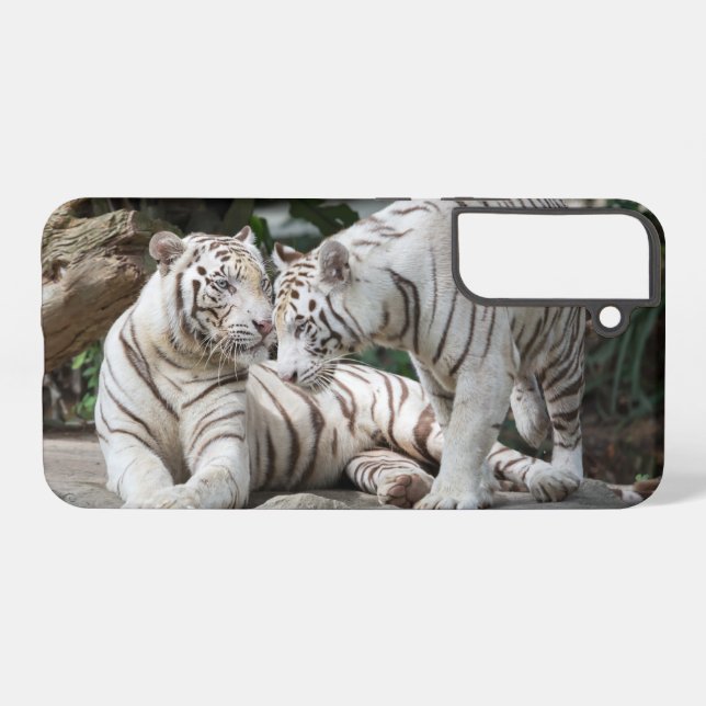 White Tigers Samsung Galaxy Case (Back Horizontal)