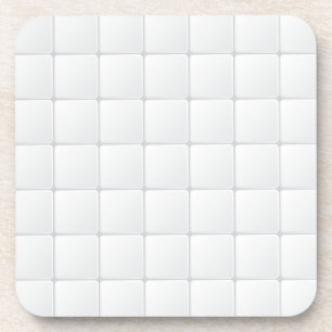 White tile coaster